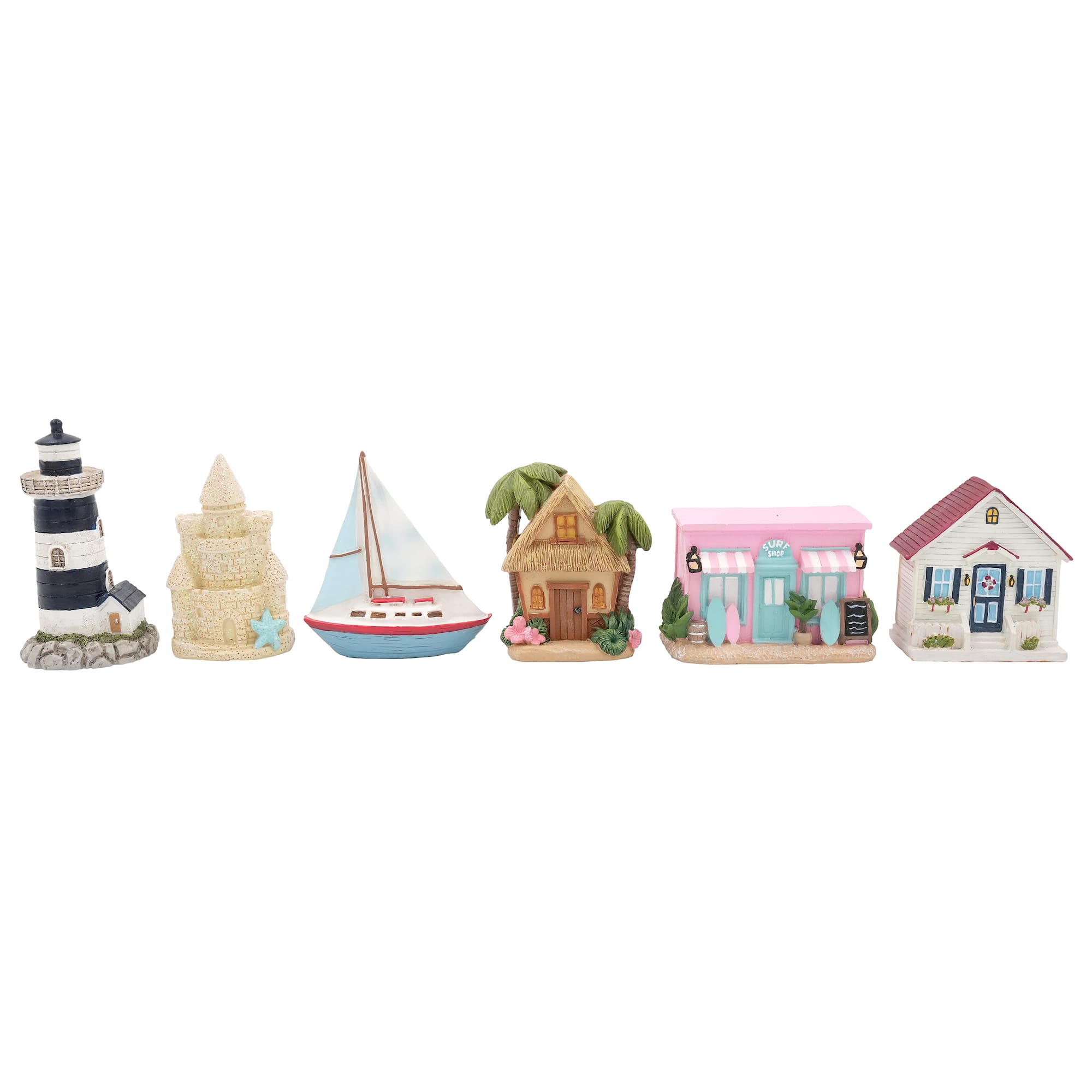 Mini White Beach House Decoration by Ashland®